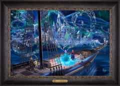 Disney Frozen Love and Magic Wall Art by Thomas Kinkade Studios - 18"  27" EE Canvas Cabernet Frame
