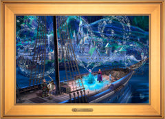 Disney Frozen Love and Magic Wall Art by Thomas Kinkade Studios Estate Edition Canvas 18" x 27" Gallery Gold