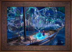 Disney Frozen Love and Magic Wall Art by Thomas Kinkade Studios Jewel Edition Canvas 18" x 27" Gallery Bronze