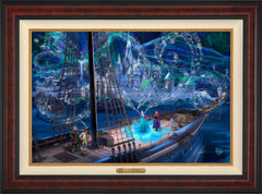 Disney Frozen Love and Magic Wall Art by Thomas Kinkade Studios - 24"  36" EE Canvas Burl Frame