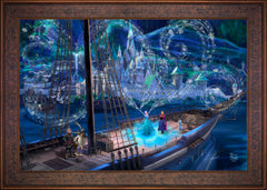 Disney Frozen Love and Magic Wall Art by Thomas Kinkade Studios Jewel Edition Canvas 24" x 36" Gallery Bronze