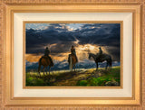 Under the Big Sky Wall Art by Thomas Kinkade Studios Standard Number Canvas 12" x 18" Antique Gold