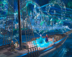 Disney Frozen Love and Magic Wall Art by Thomas Kinkade Studios Canvas Gallery Wrapped 8" x 10" Unframed