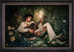 If I Can Dream Wall Art By Francisco Caballero - 24" x 36"  Cabernet Frame