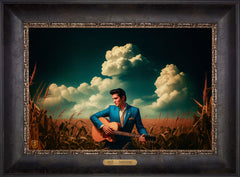 Peace In The Valley Wall Art By Francisco Caballero - 12" x 18" EE Canvas Cabernet Frame