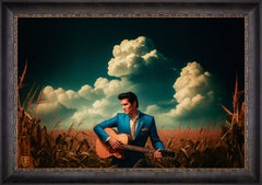 Peace In The Valley Wall Art By Francisco Caballero - 24" x 36" SN Canvas Cabernet Frame