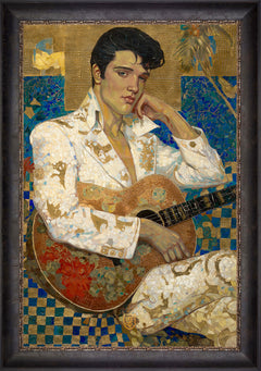 Return to Paradise Wall Art By Francisco Caballero - 24" x 36" SN Canvas Cabernet Frame