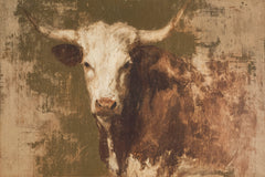 Highland Bull Wall Art by Artisan Home Decor - 24" x 36" Wrap Canvas