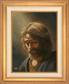 Prayer For My Father Wall Art by Zac Kinkade - 18" x 24" SN Canvas Antique Gold Frame