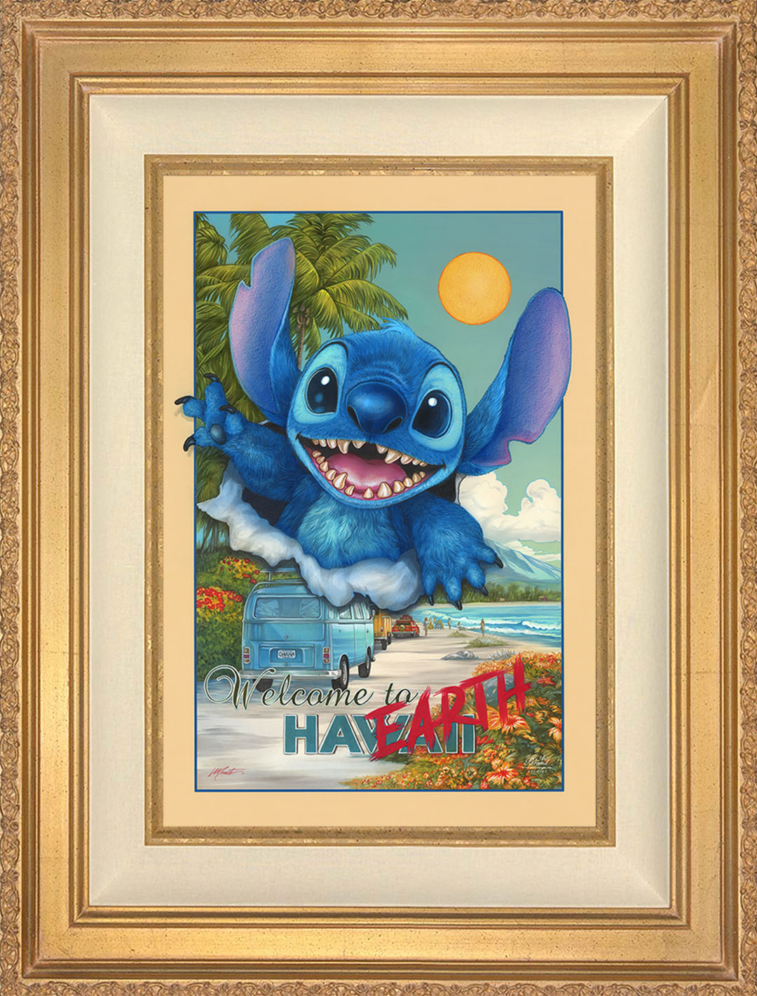 Disney's Stitch - Welcome to Planet Earth! Wall Art by Monte Moore