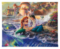 Disney The Little Mermaid Wall Art by Thomas Kinkade Studios Canvas Gallery Wrap 14" x 14" Unframed