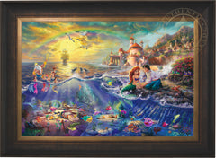 Disney The Little Mermaid Wall Art by Thomas Kinkade Studios Canvas Gallery Wrap 14" x 14" Unframed