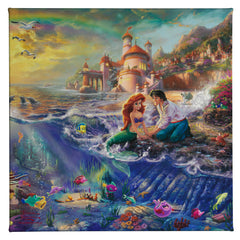 Disney The Little Mermaid Wall Art by Thomas Kinkade Studios Canvas Gallery Wrap 14" x 14" Unframed