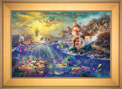 Disney The Little Mermaid Wall Art by Thomas Kinkade Studios Canvas Gallery Wrap 14" x 14" Unframed