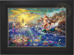 Disney The Little Mermaid Wall Art by Thomas Kinkade Studios Canvas Gallery Wrap 14" x 14" Unframed