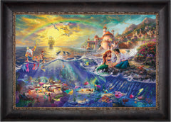 Disney The Little Mermaid Wall Art by Thomas Kinkade Studios Canvas Gallery Wrap 14" x 14" Unframed