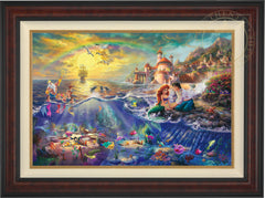 Disney The Little Mermaid Wall Art by Thomas Kinkade Studios Canvas Gallery Wrap 14" x 14" Unframed