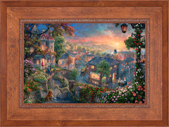 Disney Lady and the Tramp Wall Art by Thomas Kinkade Studios Standard Number Canvas 18" x 27" Rustic Andalucian