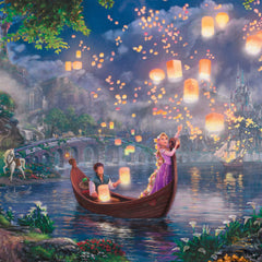 Disney Tangled Wall Art by Thomas Kinkade Studios Canvas Gallery Wrap 14" x 14" Unframed