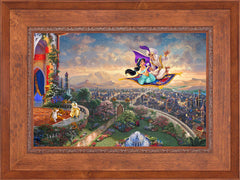 Disney Aladdin Wall Art by Thomas Kinkade Studios Standard Number Canvas 18" x 27" Rustic Andalucian