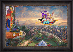 Disney Aladdin Wall Art by Thomas Kinkade Studios Standard Number Canvas 18" x 27" Cabernet