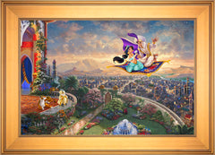 Disney Aladdin Wall Art by Thomas Kinkade Studios Standard Number Canvas 18" x 27" Gallery Gold