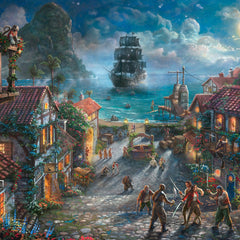 Disney Pirates of the Caribbean Wall Art by Thomas Kinkade Studios Canvas Gallery Wrap 14" x 14" Unframed