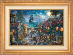 Disney Pirates of the Caribbean Wall Art by Thomas Kinkade Studios Standard Number Canvas 18" x 27" Antique Gold
