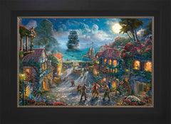 Disney Pirates of the Caribbean Wall Art by Thomas Kinkade Studios Standard Number Canvas 18" x 27" Modern Black