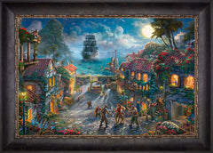 Disney Pirates of the Caribbean Wall Art by Thomas Kinkade Studios Standard Number Canvas 18" x 27" Cabernet