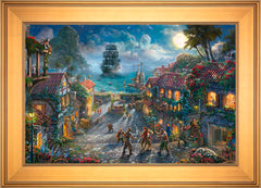 Disney Pirates of the Caribbean Wall Art by Thomas Kinkade Studios Standard Number Canvas 18" x 27" Gallery Gold