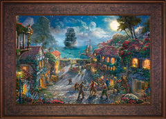 Disney Pirates of the Caribbean Wall Art by Thomas Kinkade Studios Standard Number Canvas 18" x 27" Gallery Bronze