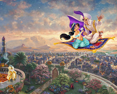 Disney Aladdin Wall Art by Thomas Kinkade Studios Canvas Gallery Wrap 8" x 10" Unframed