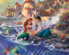 Disney The Little Mermaid Wall Art by Thomas Kinkade Studios Canvas Gallery Wrap 8" x 10" Unframed
