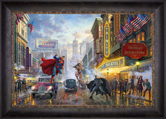 Batman™, Superman™, and Wonder Woman™: The Trinity I Wall Art by Thomas Kinkade Studios Standard Number Canvas 18" x 27" Cabernet