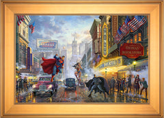Batman™, Superman™, and Wonder Woman™: The Trinity I Wall Art by Thomas Kinkade Studios Standard Number Canvas 18" x 27" Gallery Gold