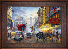 Batman™, Superman™, and Wonder Woman™: The Trinity I Wall Art by Thomas Kinkade Studios Standard Number Canvas 18" x 27" Gallery Bronze