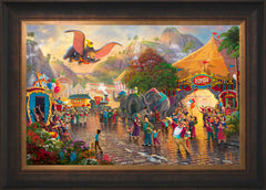 Disney Dumbo Wall Art by Thomas Kinkade Studios Standard Number Canvas 18" x 27" Estate Bronze