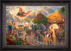Disney Dumbo Wall Art by Thomas Kinkade Studios Standard Number Canvas 18" x 27" Cabernet