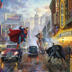 Batman™, Superman™, and Wonder Woman™: The Trinity I Wall Art by Thomas Kinkade Studios Canvas Gallery Wrap 14" x 14" Unframed