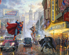Batman™, Superman™, and Wonder Woman™: The Trinity I Wall Art by Thomas Kinkade Studios Canvas Gallery Wrap 8" x 10" Unframed