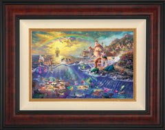 Disney The Little Mermaid Wall Art by Thomas Kinkade Studios Jewel Edition Canvas 12" x 18" Gallery Burl