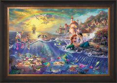 Disney The Little Mermaid Wall Art by Thomas Kinkade Studios Jewel Edition Canvas 24" x 36" Estate Bronze