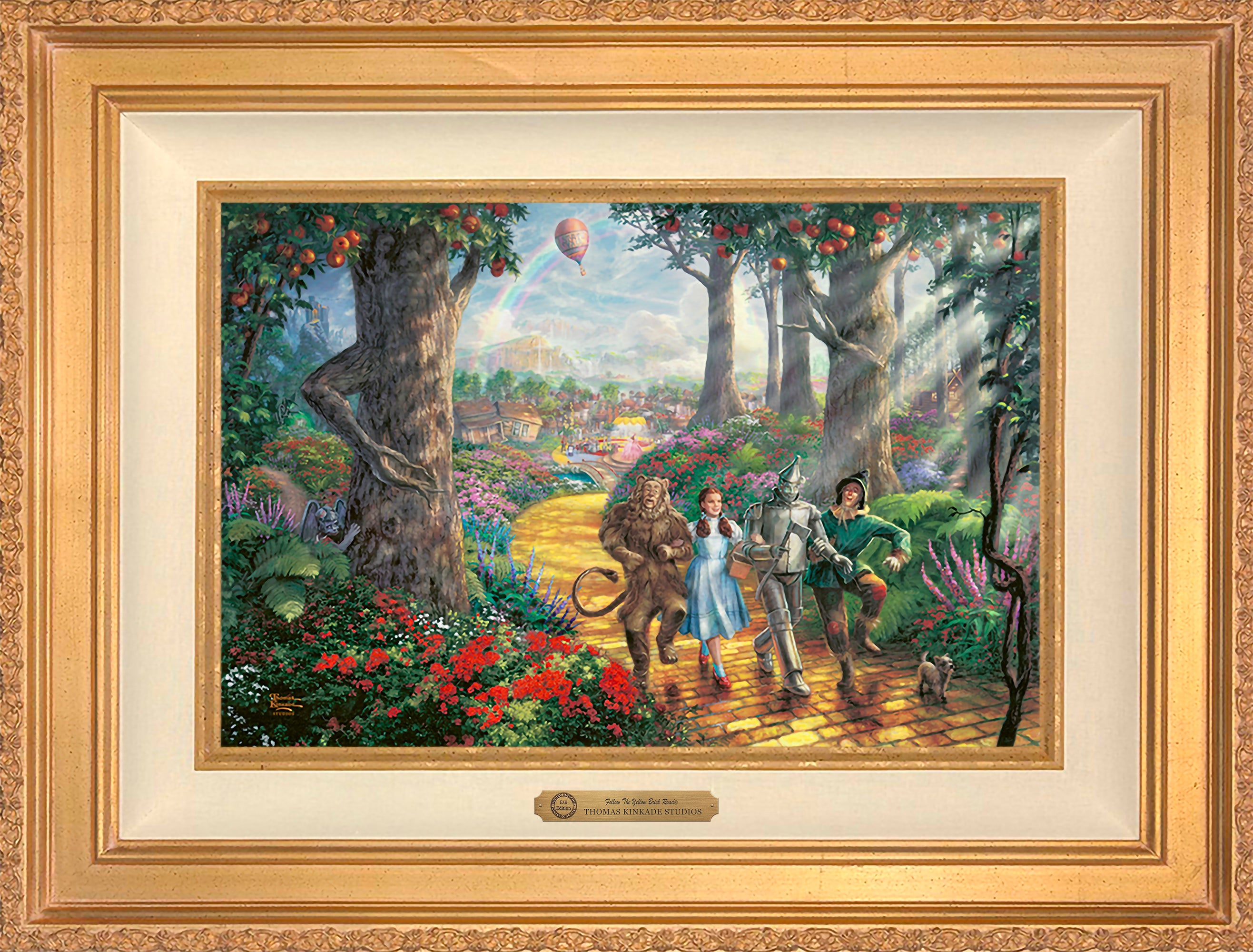 Thomas Kinkade 風景画　アート　ヴィンテージラグ　122×147. Thomas Kinkade 風景画 アート ヴィンテージラグ 122×147