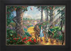 Follow The YELLOW BRICK ROAD® Wall Art by Thomas Kinkade Studios Standard Number Canvas 24" x 36" Modern Black