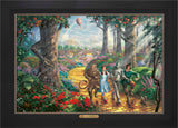 Follow The YELLOW BRICK ROAD® Wall Art by Thomas Kinkade Studios Estate Edition Canvas 24" x 36" Modern Black