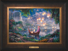Disney Tangled Wall Art by Thomas Kinkade Studios Estate Edition Canvas 12" x 18" Estate Bronze