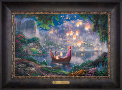 Disney Tangled Wall Art by Thomas Kinkade Studios Estate Edition Canvas 12" x 18" Cabernet