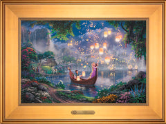 Disney Tangled Wall Art by Thomas Kinkade Studios Estate Edition Canvas 12" x 18" Gallery Gold