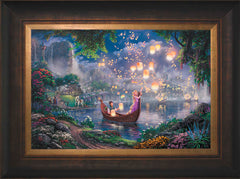 Disney Tangled Wall Art by Thomas Kinkade Studios Jewel Edition Canvas 12" x 18" Estate Bronze